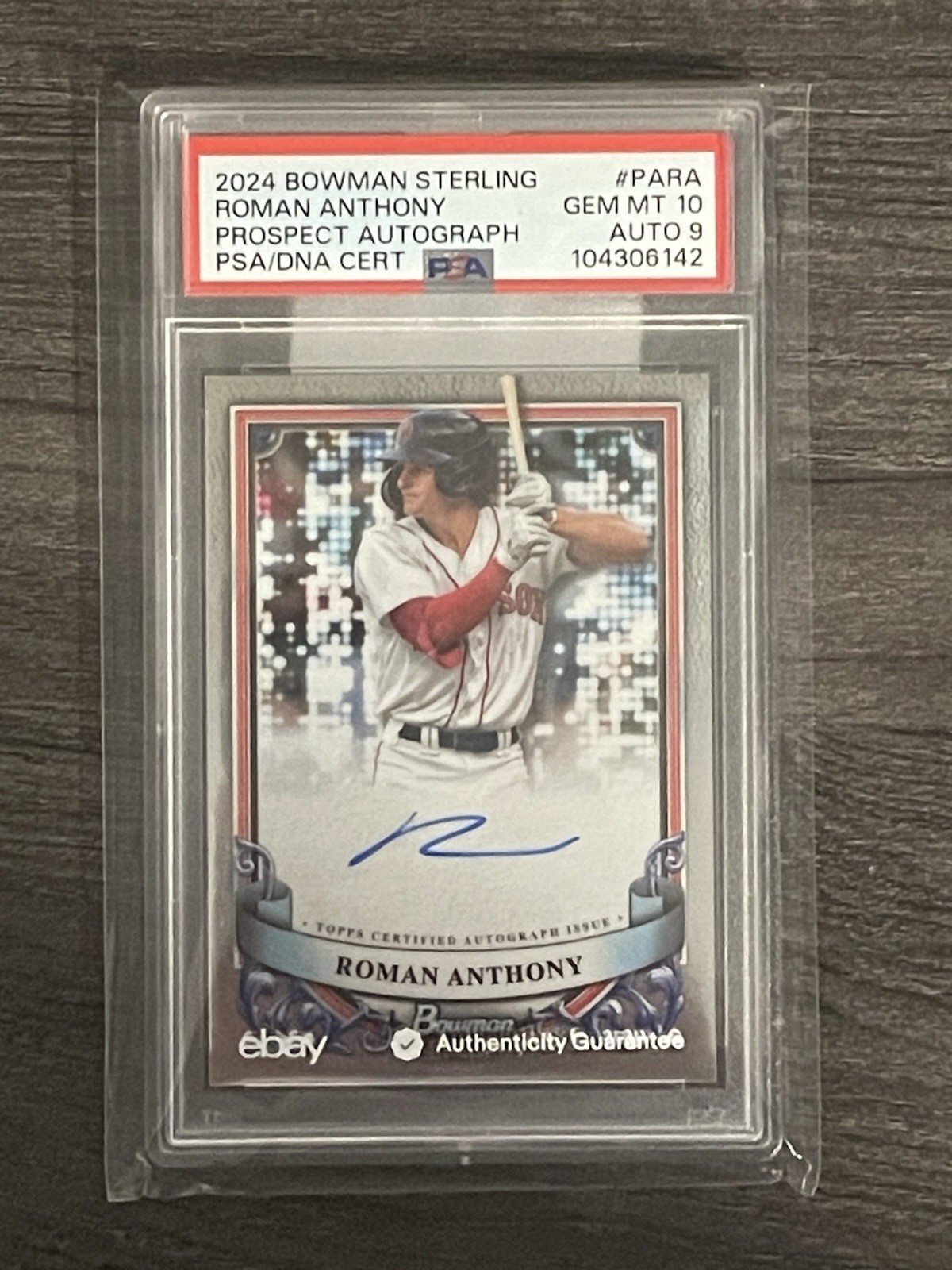 2024 Bowman Sterling Roman Anthony Prospect Autograph PSA 10 Auto 9