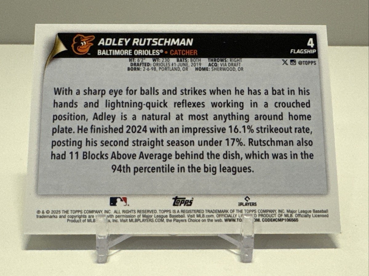 【美品】Adley Rutschman_直筆サイン_シリアル#50_RCカード e3a4ce58cc07f015bc25a444f7d835