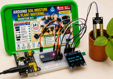 Arduino Nano Soil Moisture Sensor Kit OLED Display Preloaded Code DIY Plant STEM