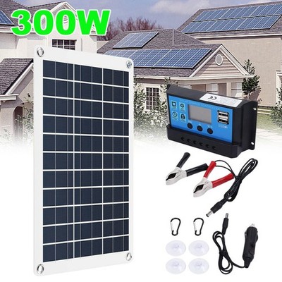 300W Solarpanel 12V Solar Ladegerät Autobatterie Erhaltungsladegerät für Caravan