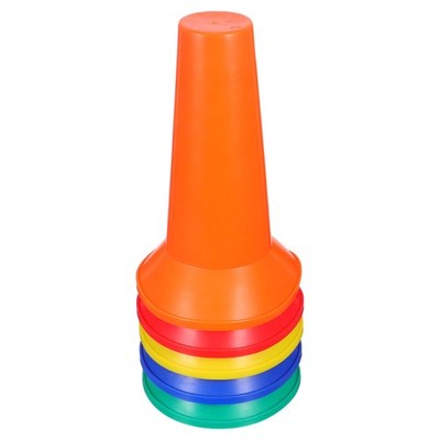 6 PCS 18cm Training Cones For Football Soccer Rugby Outdoor Sports Obstacles Barriers For Kids Gaming And Activity Orange