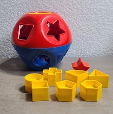 Vintage Authentic Shape O ball Tupperware Toy with 8 Pieces.