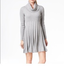 Calvin Klein Cowl-Neck Gray Sweater Dress Womens Small Petite