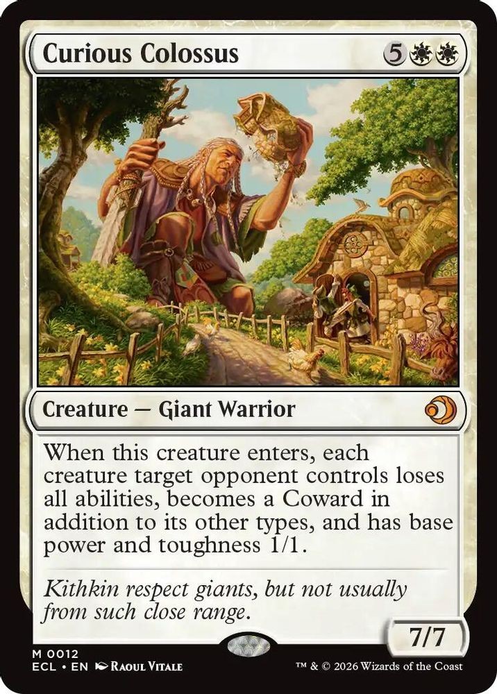 Curious Colossus 12 Mythic Lorwyn Eclipsed Magic: The Gathering Foil Near Mint
