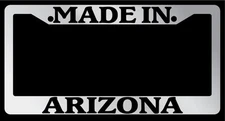 Chrome License Plate Frame Made in Arizona Auto Accessory 1059