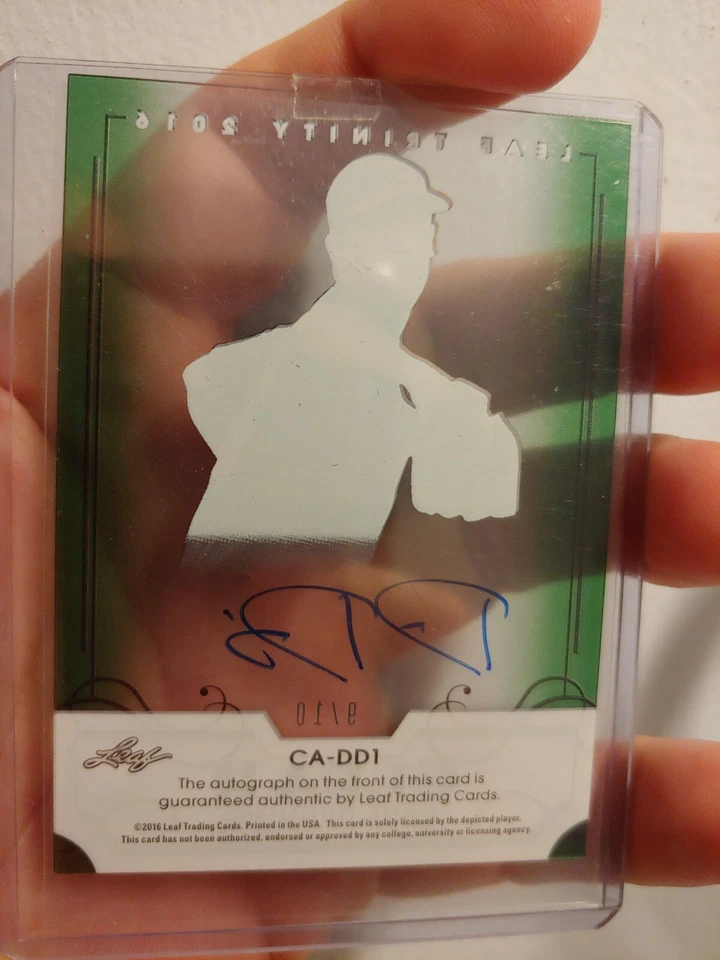 2016 Leaf Trinity Clear Dane Dunning Prospect Auto 9/10 Rare RC - Image 2 of 4