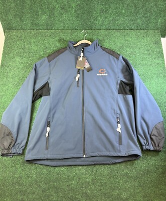 Dunbrooke Men's Navy Chicago Bears Circle Softshell Fleece Full-Zip Jacket  4XL