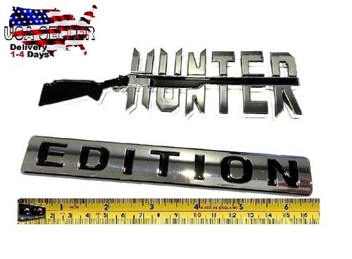 HUNTER EDITION Emblem HIGH QUALITY Tailgate truck logo CAR decal SUV SIGN Badge - Picture 5 of 6
