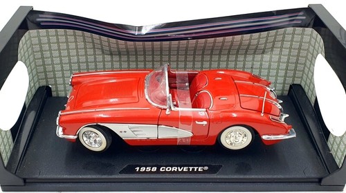 Motor Max 1/18 Scale Diecast 73109 - 1958 Chevrolet Corvette Roadster Red - Picture 4 of 5