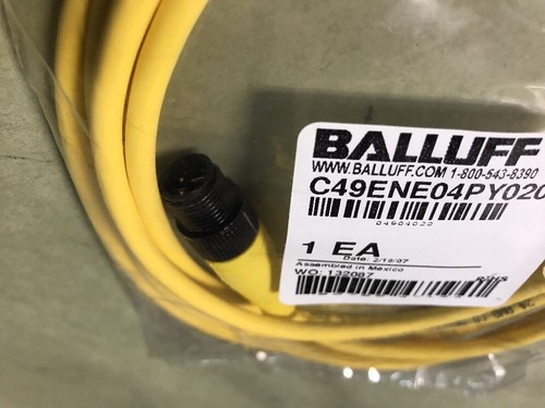 NEW Balluff Cable Cordset C49ENE04PY020M FAST SHIPPING - Picture 3 of 5