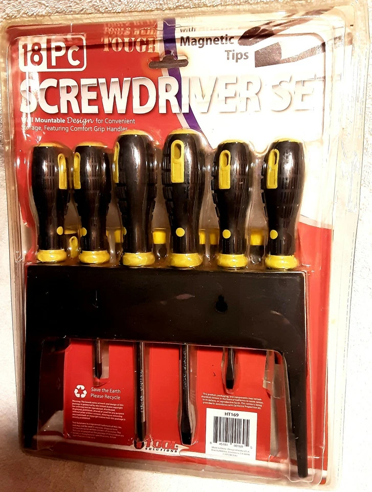 18 Screwdriver Set with Stand Magnetized Steel Tips Comfortable Tool Solutions - Image 4 of 4
