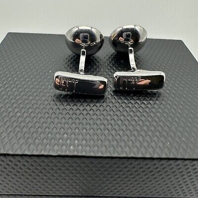 Dunhill Men's Cufflinks 925 Silver Car Headlamps Round Dunhill Men's Cufflinks 925 Silver Car Headlamps Round
