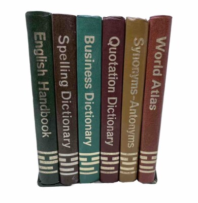 Box Desk Set Lot/6 CAREER INSTITUTE 1968 Spelling QUOTATION Business English