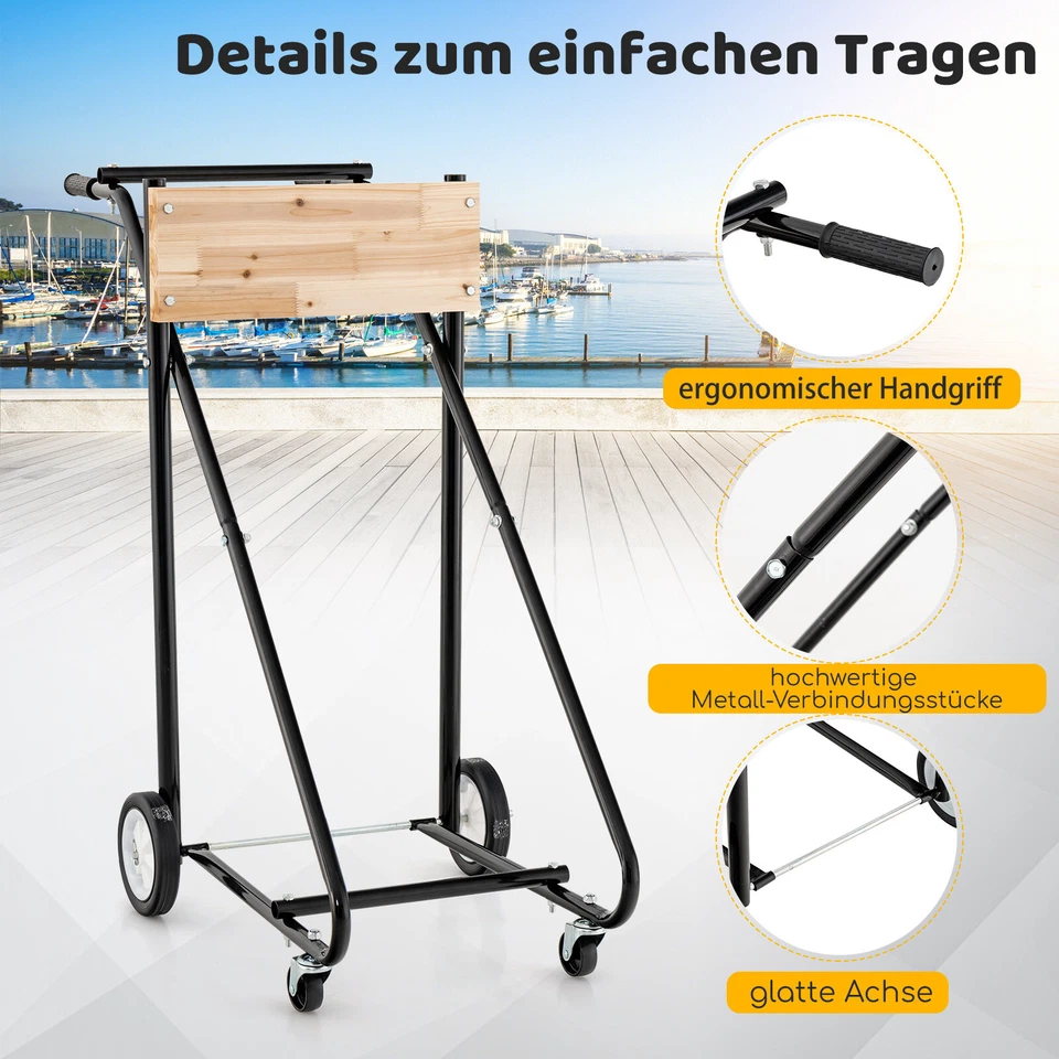 Außenborder Ständer auf Rädern Bootsmotor Motor Transportwagen 150KG - Bild 4 von 4