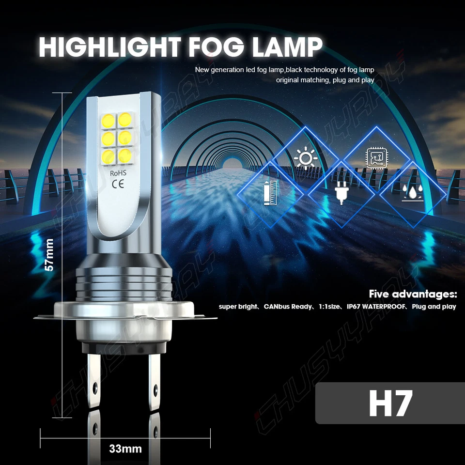 Para Mercedes-Benz C250 C300 C350 - Combo de 4x Bombillas LED de haz alto y bajo Foto 3 de 4