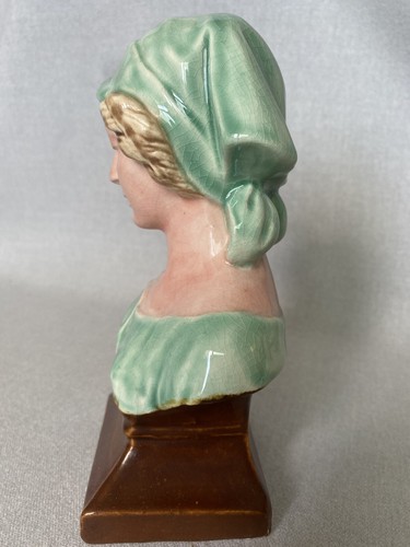 Antique Porcelain Bust Figure Glamorous Woman Hand Painted Bust - Picture 2 of 7