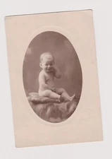 J. Rosa Studio Photo Sepia Quai Kronstadt Baby on Baby Cushion