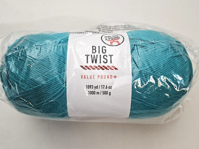 Big Twist Value POUND PLUS Yarn - TEAL - Dye Lot# 44/5317 - 17.6oz