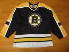 Vintage Starter BOSTON BRUINS (Men's LG) Hockey Jersey BLACK & GOLD Ray Bourque