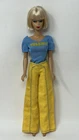 Vintage Barbie Clone Clothes Tuesday Taylor Doll Outfit Yellow Pants Blue Top