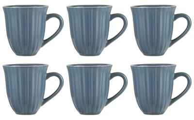 6er SET Becher, Tassen MYNTE Cornflower blau für 300ml H. 10cm Ib Laursen
