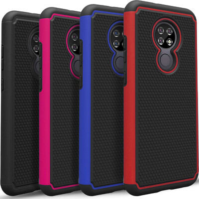 For Cricket Ovation Case Phone Cover Shockproof Armor +Tempered Glass Protector