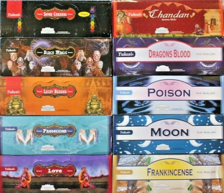 20 Sticks TULASI Incense CHOOSE SCENT MIXED  HEX Spiritual Love Insence - Image 2 of 4