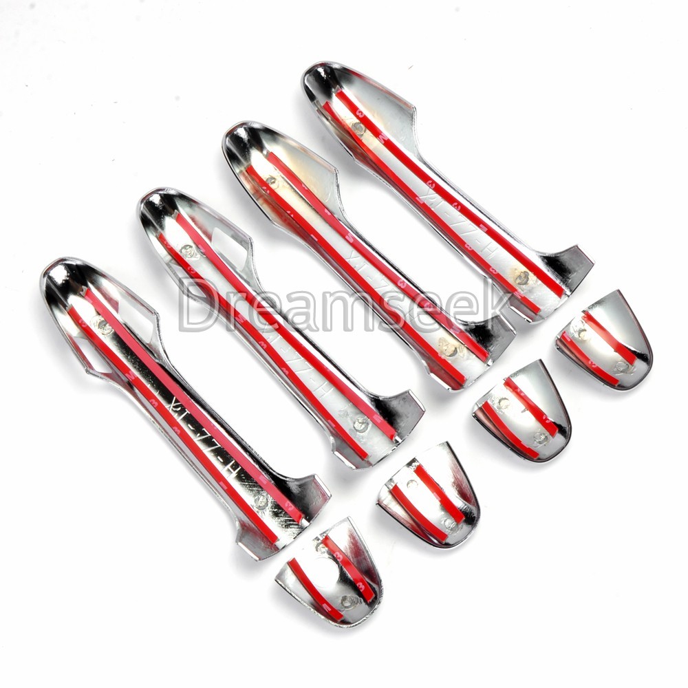 CHROME DOOR HANDLE COVER TRIM FOR TOYOTA KLUGER 2015 201619 WITH SMART