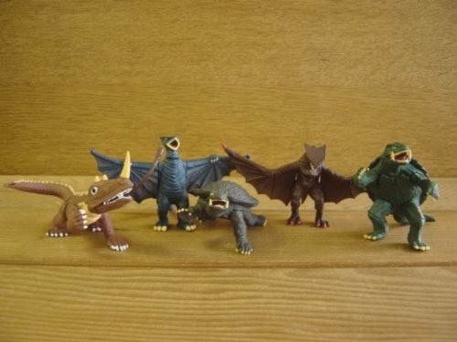 Bandai HG Gamera Ichi Model Set - All 4 Types, PVC Miniature Figures, Collectible Toy