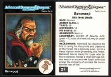 1991 TSR AD&D Gold Border Dungeons & Dragons RPG Fantasy Art Card #27 ~ Druid 