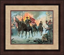 Mort Kunstler Civil War Print - On to Richmond Custom Gallery Framed