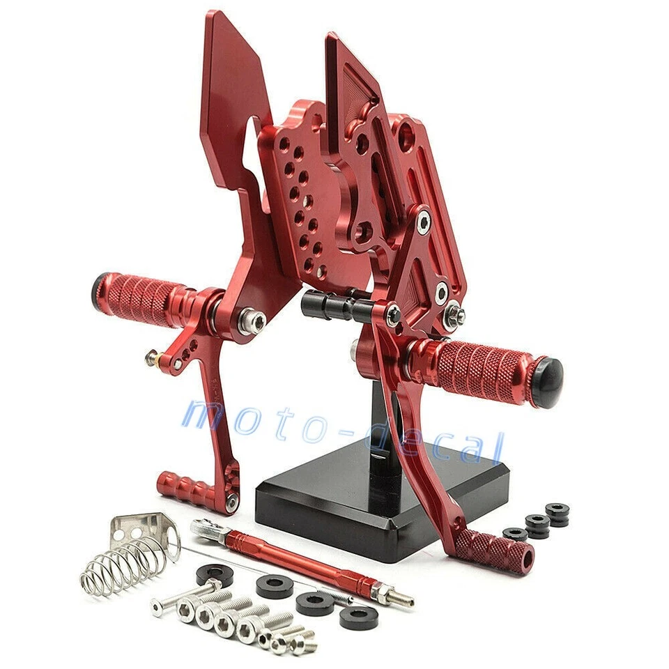 Juego trasero CNC para Suzuki 2016 GSX250R GSXR250 reposapiés estriberas pedales cambio rojo Foto 3 de 4