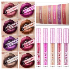 Matte Metallic Glitter & Shimmer Liquid Lipstick Waterproof Lip Gloss Lip Glaze"