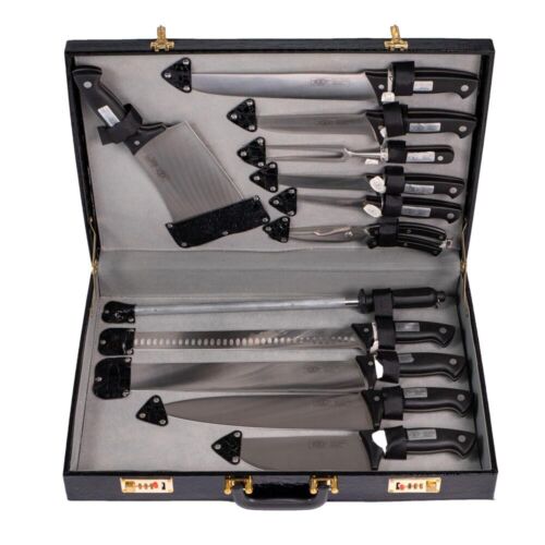 Set di coltelli da cucina da 12 pezzi acciaio inox e manico ergonomico rivettato - Foto 1 di 5