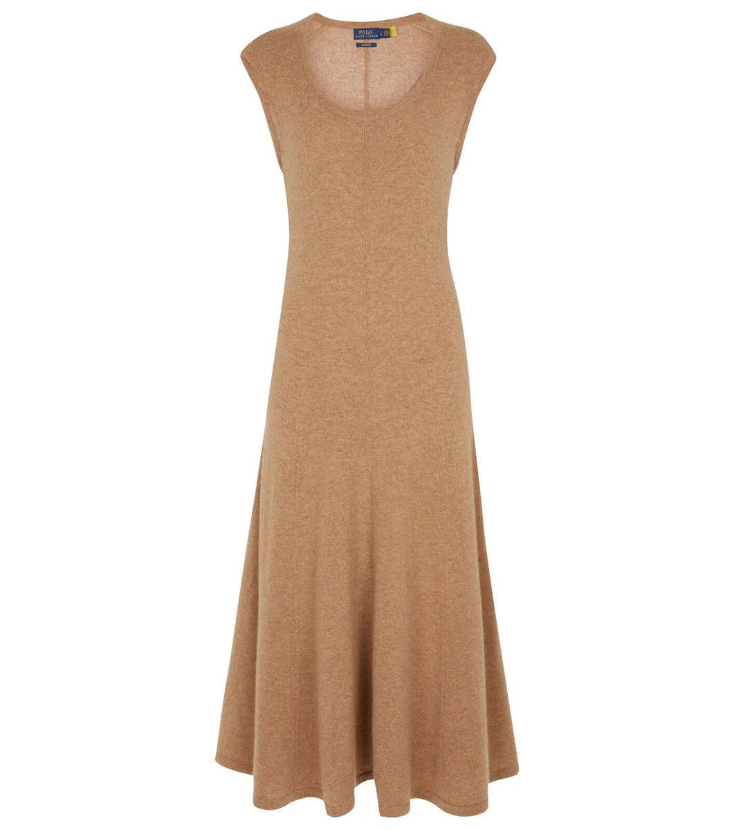 POLO RALPH LAUREN Cashmere Dress Sleeveless Brown Size Small