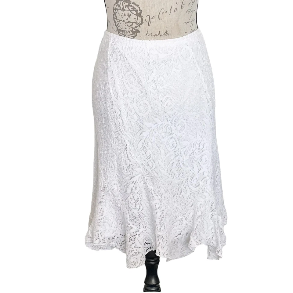 Villager женская юбка маленький крючком белый Lagenlook высоты низкий пляж выпускной  - Изображение 2 из 4