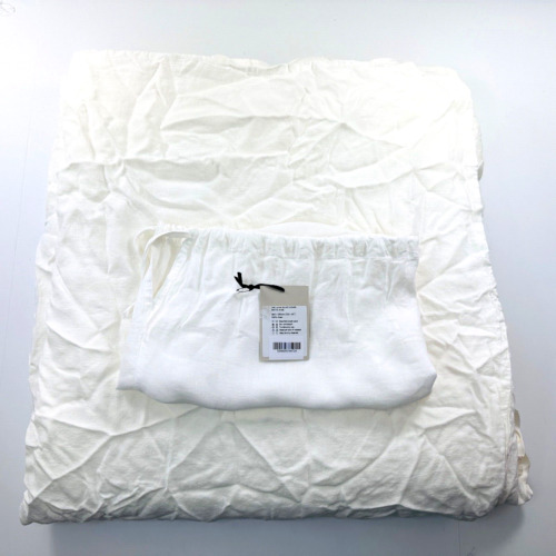 SOHO House 100% Linen Luna Duvet Cover Crisp White King 102x91 Demo Display 358