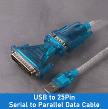 USB to RS232 25P Converter Serial to Parallel Cable Single Head and 0.8 5m Wire