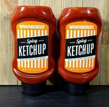 Whataburger Spicy Ketchup, 20 oz Lot of 2