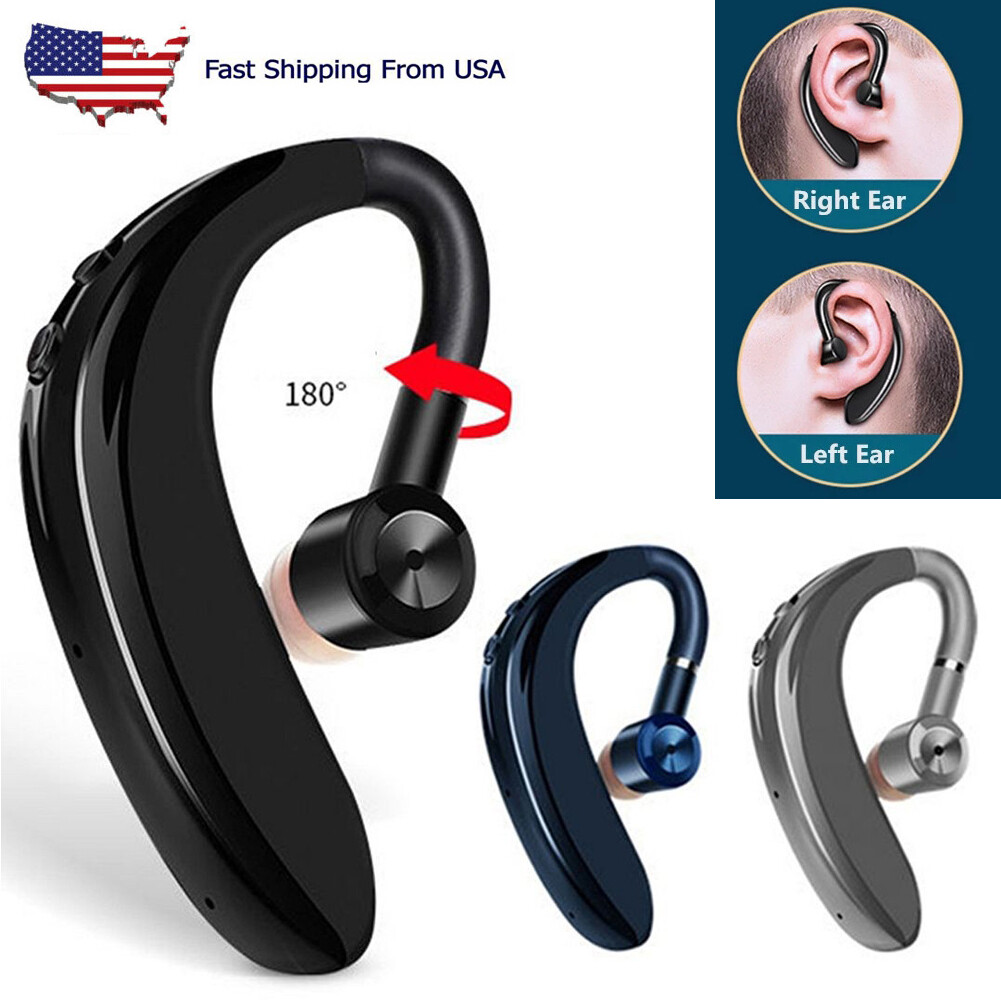 Wireless Bluetooth Earpiece Trucker Driver Call Music Headset for Android iOS