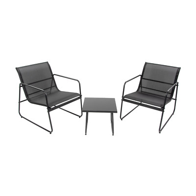 Bellavista Balkonset Mali Stahl 2 -Sitzer 2 Sessel und Tisch 4021472531911