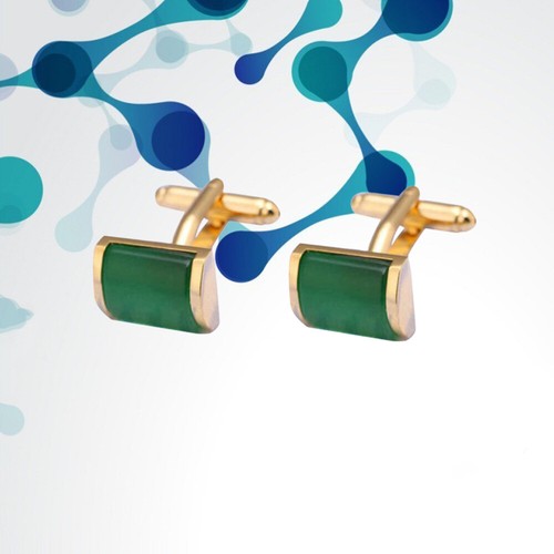 2pcs Green Opal Manschettenknöpfe Kreative Shirt Ärmel Ornament All-Match - Bild 7 von 11