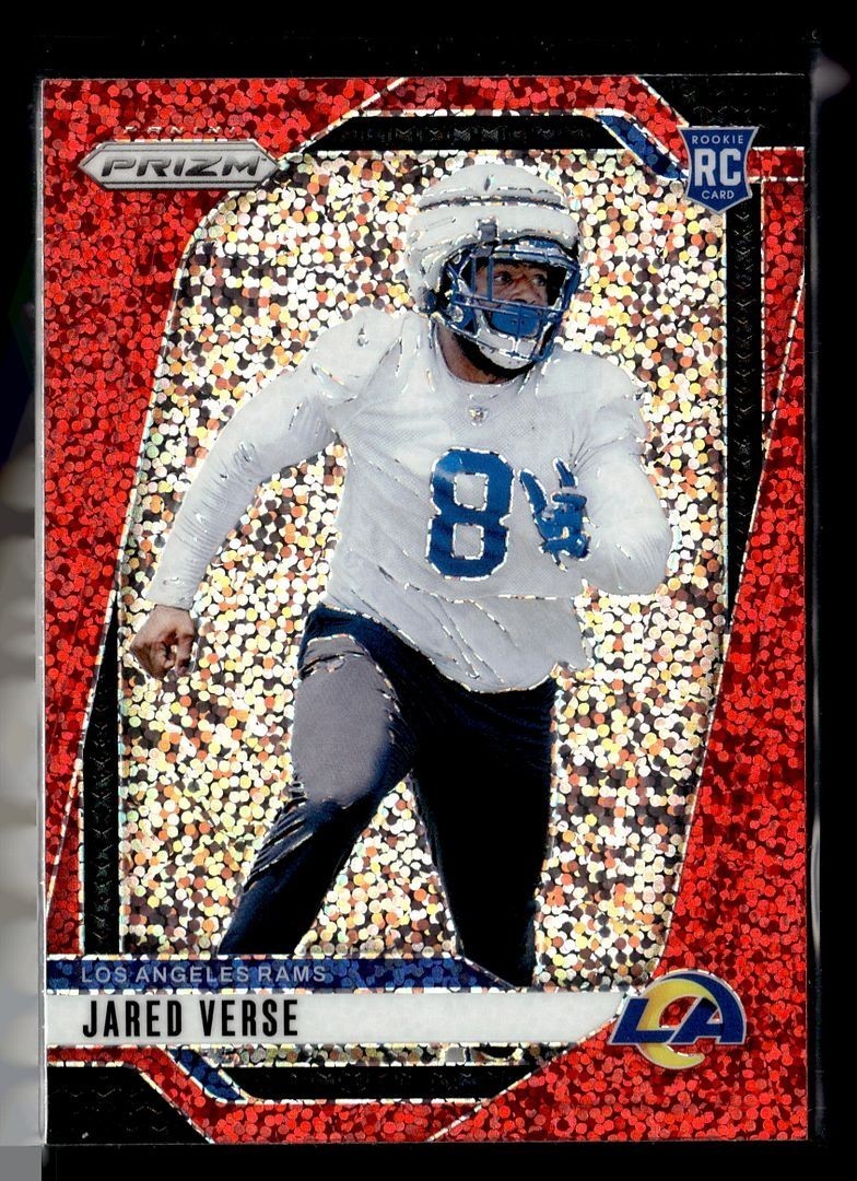 2024 PRIZM RED SPARKLE ROOKIE 341 Jared Verse Los Angeles Rams