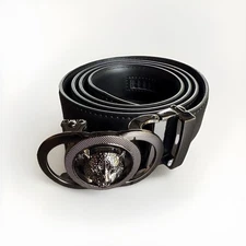 Mens Dress Belt Black Casual Fashion Ratchet Adjustable Automatic Buckle 28-40