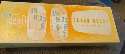 Vintage Ideal Basic Mathe Lernkarten gemischt Addition & Subtraktion - Bild 1 von 4