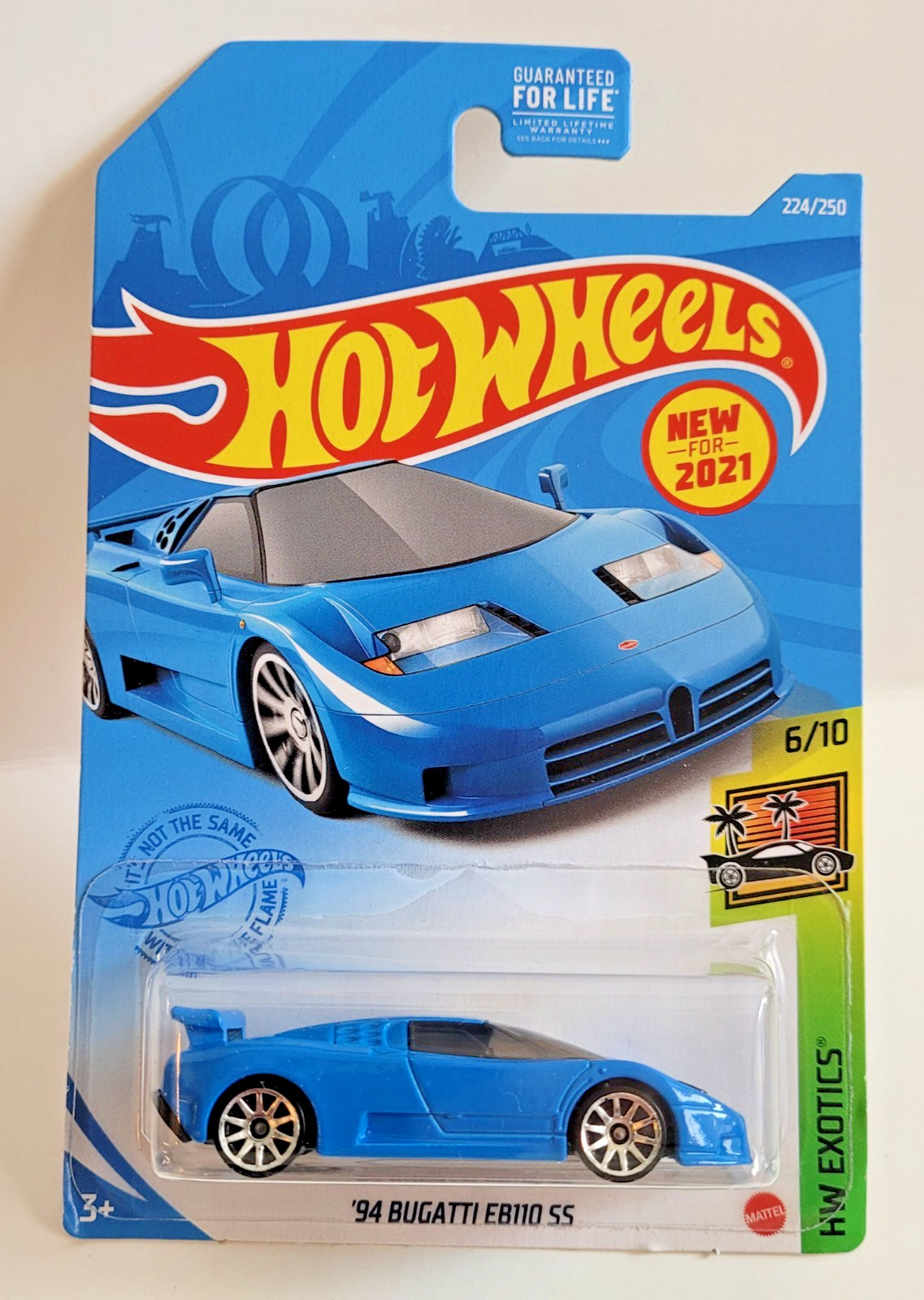 Hot Wheels 2021 HW Exotics 6/10  '94 Bugatti EB110 SS Blue 