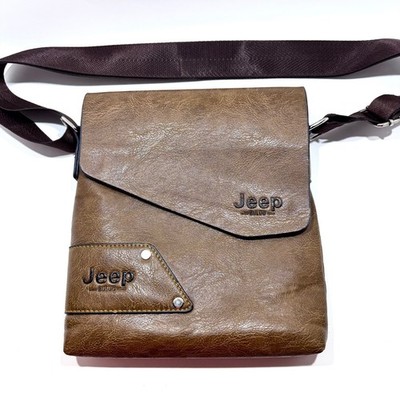 Jeep Buluo NWOT Brown Faux Leather Crossbody Bag Shoulder Satchel Travel