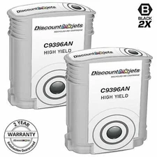 2PK 88 XL for HP C9396AN Black Printer Ink Cartridge OfficeJet Pro K5456 K5400dt