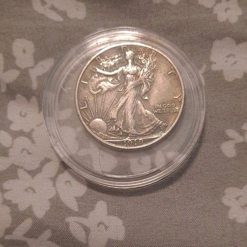 1919 S Liberty Walking Half Dollar Circulated Uncertified Collectible