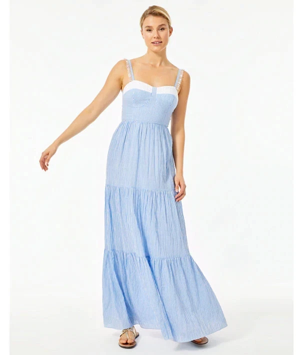 lilly pulitzer striped maxi dress Lilly Pulitzer | Dresses | Lilly Pulitzer Maxi Dress Jordyn Striped Navy Blue White Womens Medium Cut Out